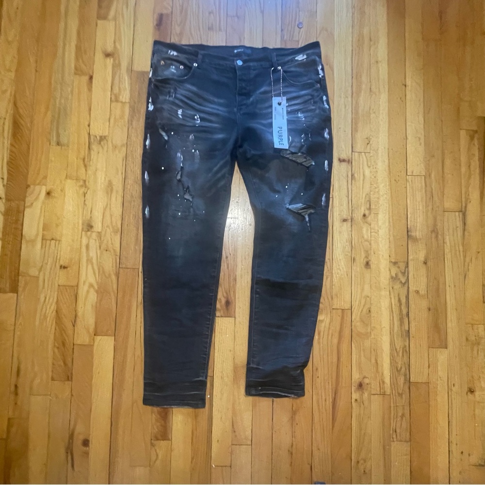 Distressed Black Jeans